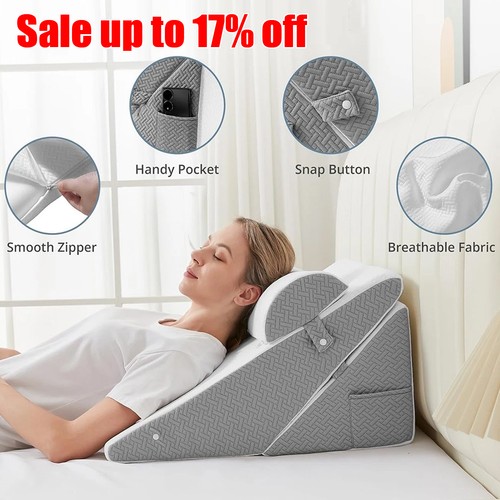 Bed wedge pillow support - bed,