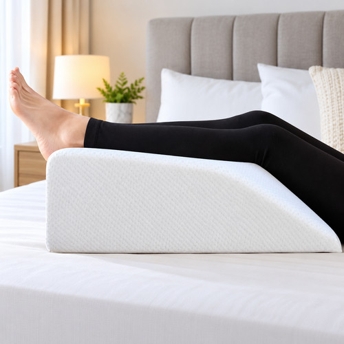 Leg elevating pillow - elevating, wedge