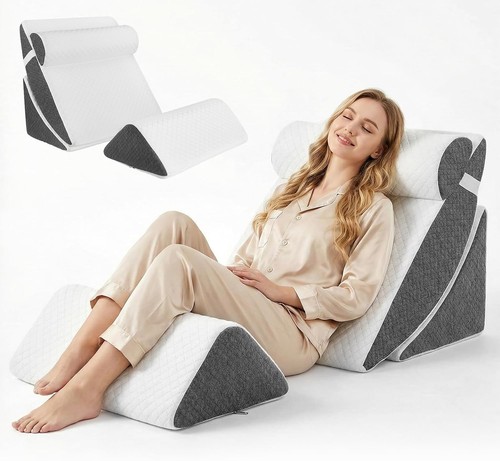 Bed wedge pillow piece set - pillow, 4-piece