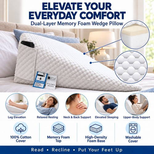 Memory wedge pillow - memory, large