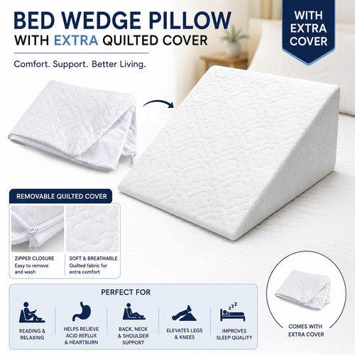 Orthopedic bed wedge pillow - bed,
